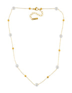 Collar Doble Cadena Perlitas