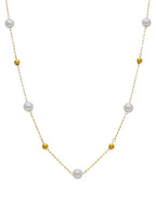 Collar Doble Cadena Perlitas