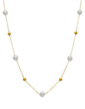 Collar Doble Cadena Perlitas