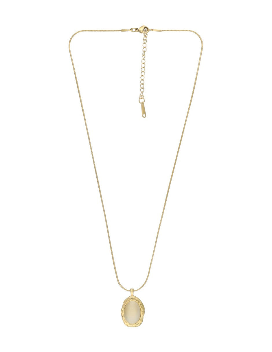 Collar Oval Piedra, Cadena cola de ratón