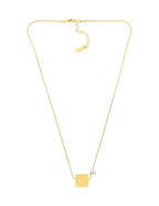 Collar Cubo Grande Dorado