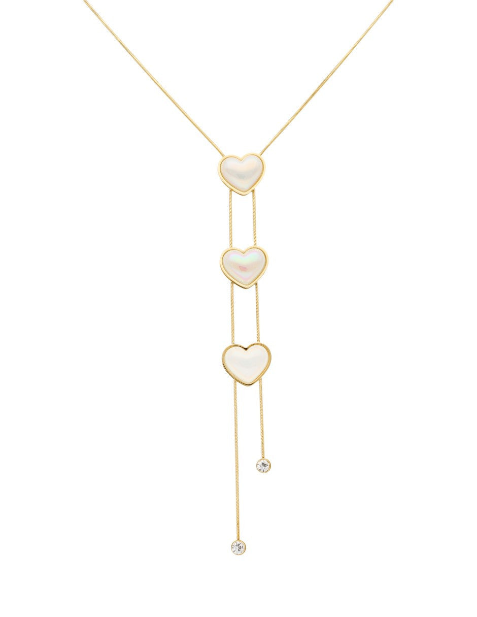 Collar 3 Corazones Perla Madre al interior