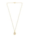 Collar Chapa Gota Cristales Dorado