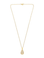 Collar Chapa Gota Cristales Dorado