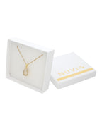 Collar Chapa Gota Cristales Dorado
