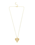 Collar Chapa Corazon Grande Inflado Cristales