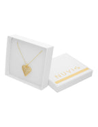 Collar Chapa Corazon Grande Inflado Cristales