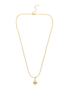 Collar Chapa Cristal Redondo