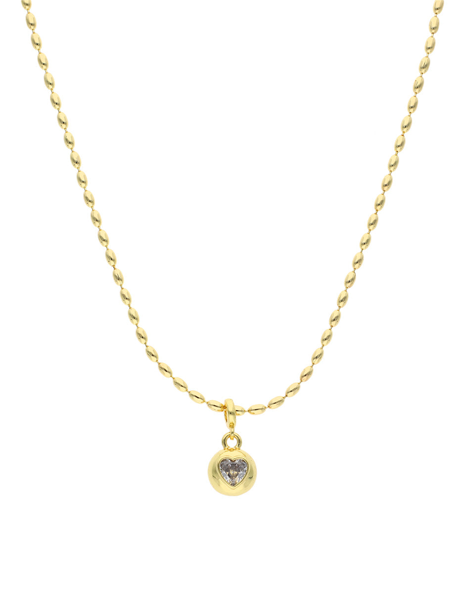 Collar Chapa Cristal Redondo