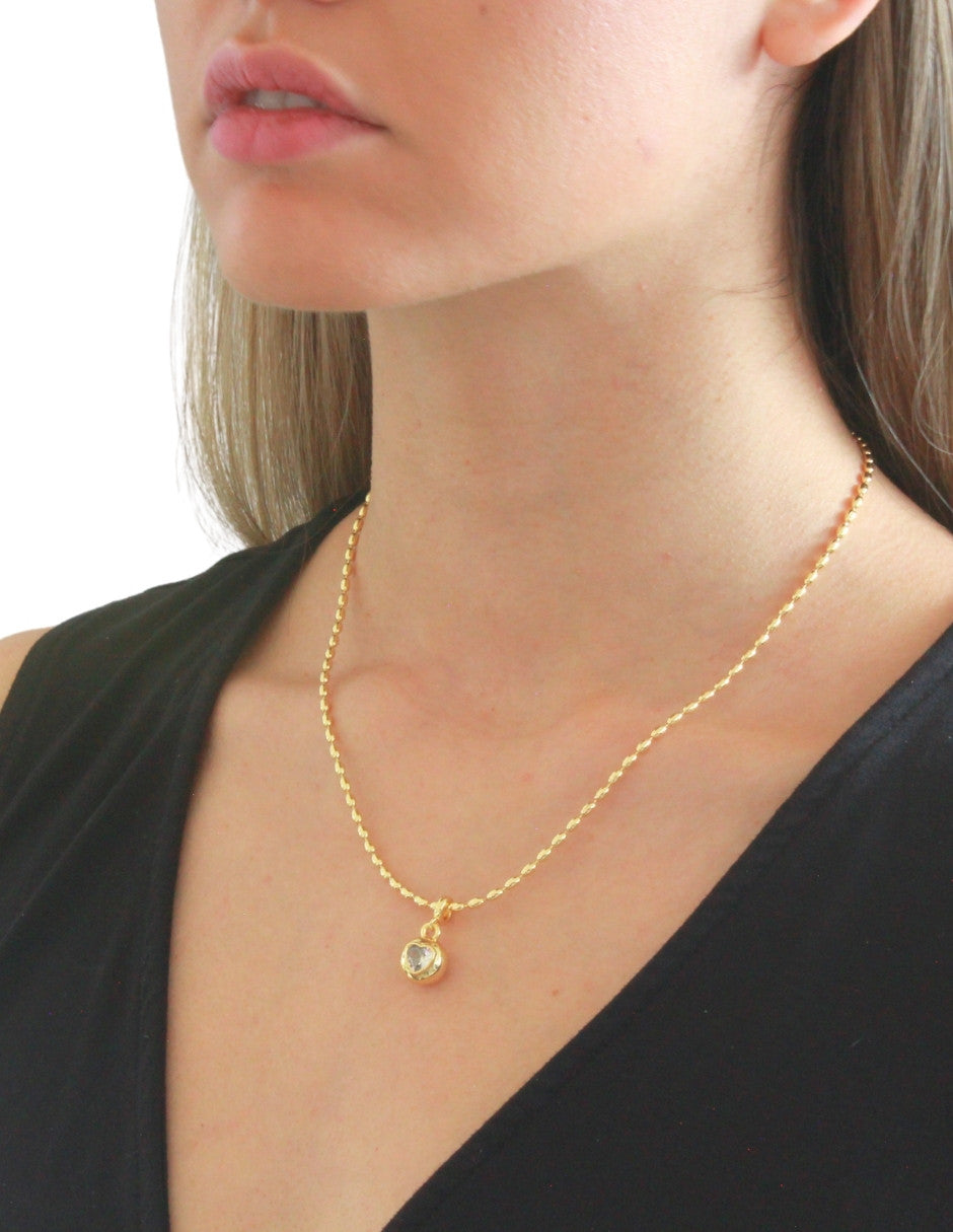 Collar Chapa Cristal Redondo