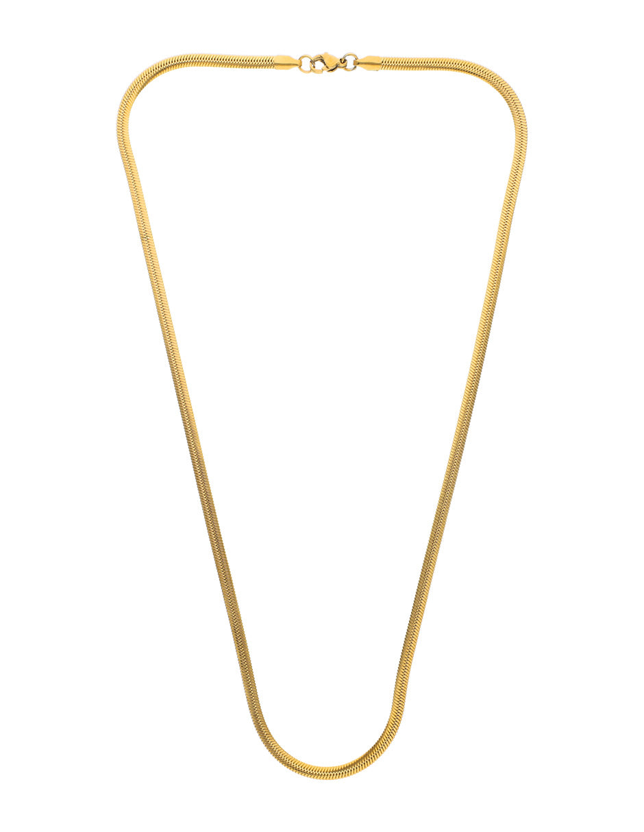 Collar Cadena Plana Dorado