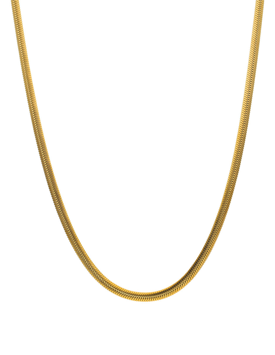 Collar Cadena Plana Dorado