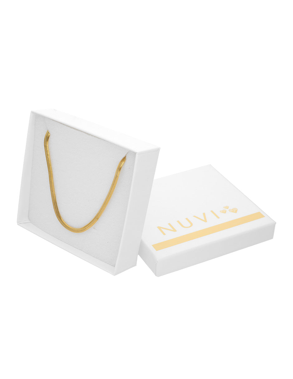 Collar Cadena Plana Dorado