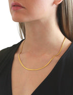 Collar Cadena Plana Dorado