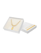 Gargantilla Corta Acero Inoxidable Doble Cadena Barra Lovely Dorado