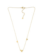 Gargantilla Corta Acero Inoxidable 3 Corazones Dorado