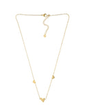Gargantilla Corta Acero Inoxidable 3 Corazones Dorado