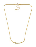 Collar Corto Acero Inoxidable Tornillo Piedritas Dorado