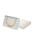Collar Corto Acero Inoxidable Tornillo Piedritas Dorado