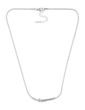 Collar Corto Acero Inoxidable Tornillo Piedritas Plateado