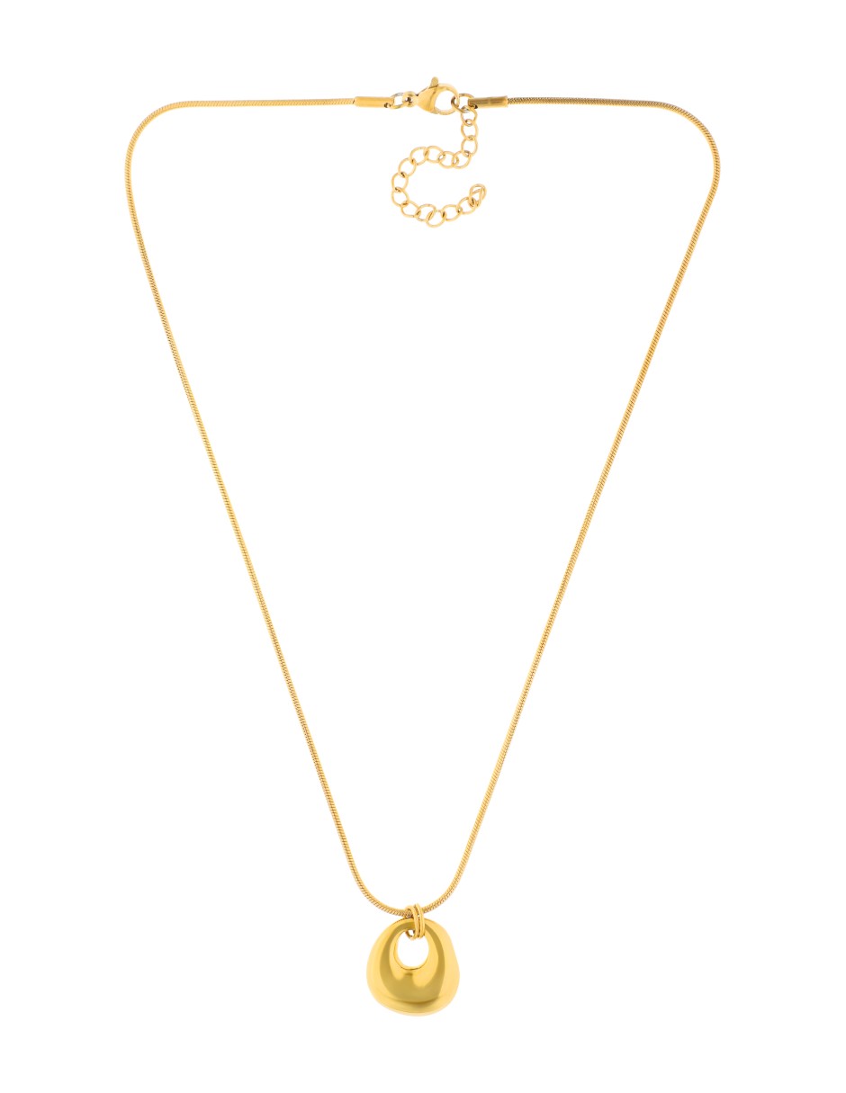 Collar Ovalo Irregular Dorado