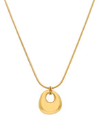 Collar Ovalo Irregular Dorado