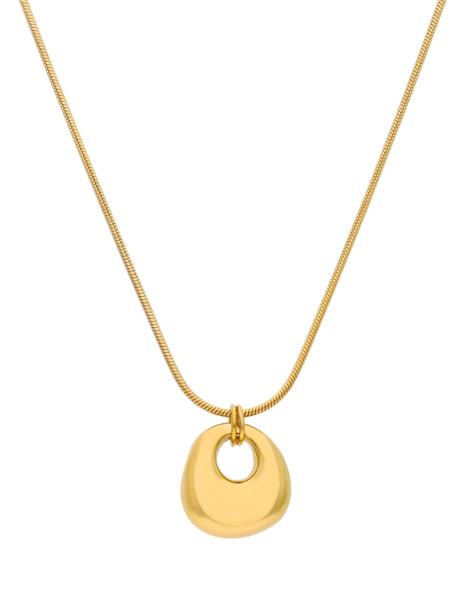 Collar Ovalo Irregular Dorado