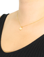 Collar Dije Bolita Piedra Blanca