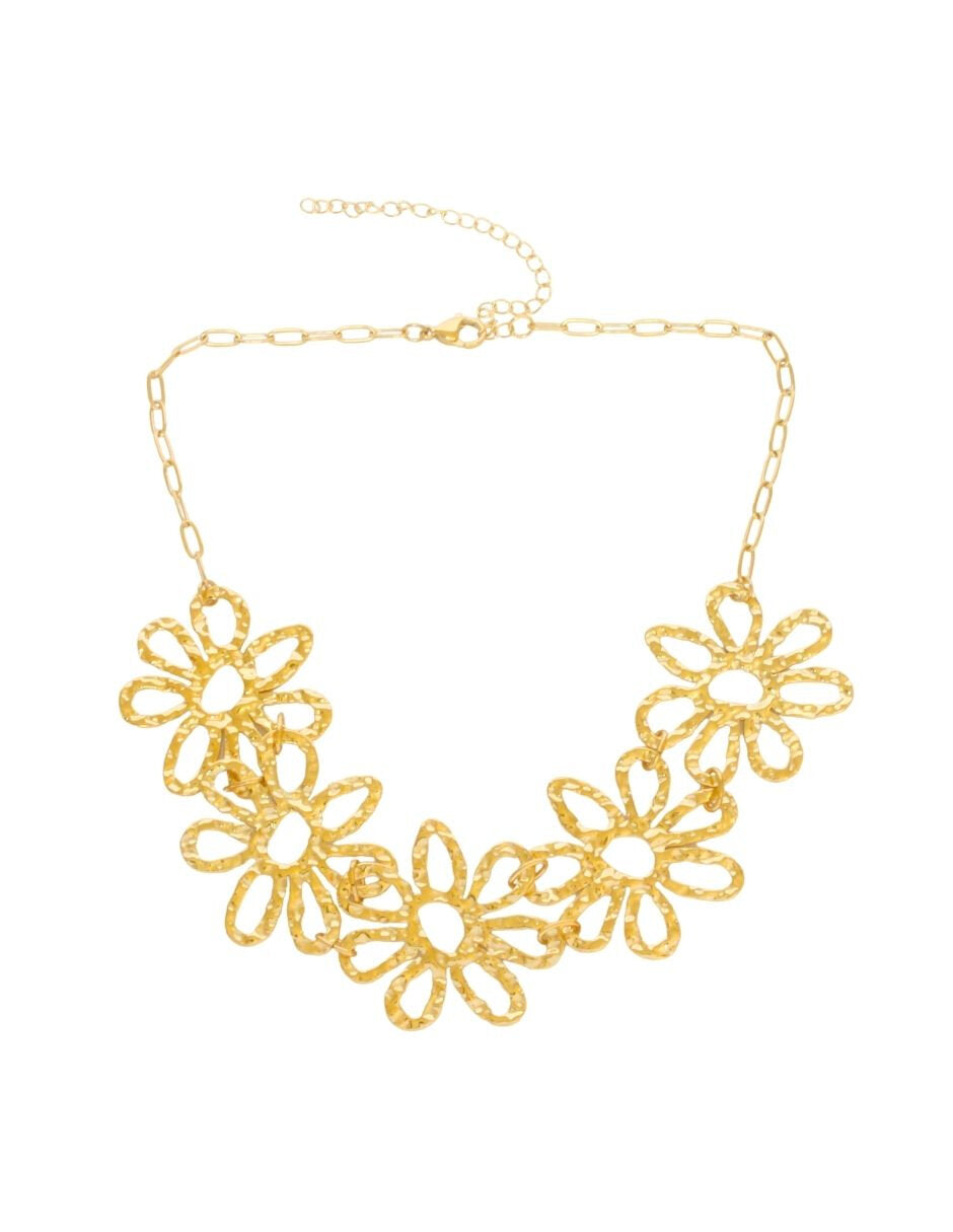 Collar Flores Martillado