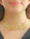 Collar Flores Martillado