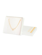 Collar Chapa Flor Cristales Dorado