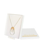 Collar Largo Chapa Correa Plateada Ovalos Atractos Bitono