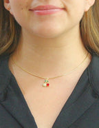 Collar Cerecita Cristal Rojo