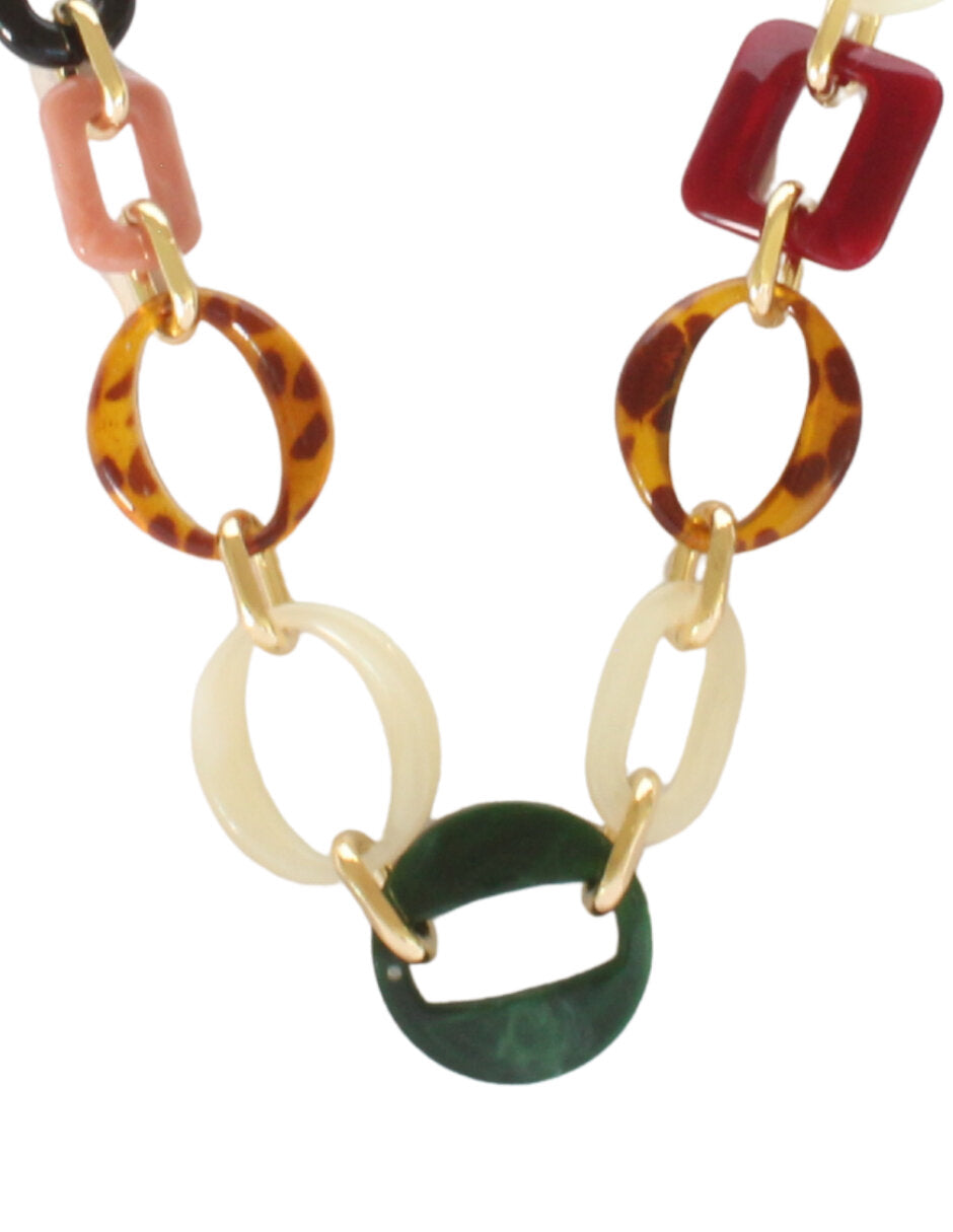 Collar Largo formas Resina Multicolor
