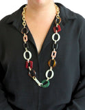 Collar Largo formas Resina Multicolor