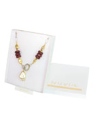 Collar Corto Formas Irregulares Resina Cafe