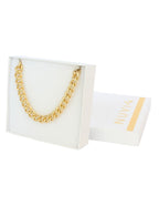 Collar Largo Hilo Negro con Cadena Dorado y Bolitas 2