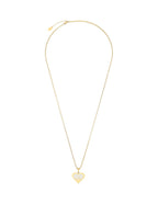 Collar NUVI Medallon Corazon Esmalte Beige