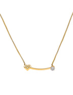 Collar NUVI Corazon Curvo Cristal