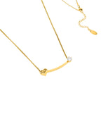 Collar NUVI Corazon Curvo Cristal