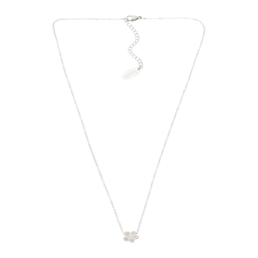 Collar NUVI Flor Plateado