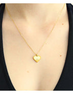 Collar NUVI Corazon Esmalte Blanco