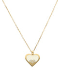Collar NUVI Corazon Esmalte Blanco