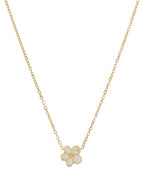 Collar NUVI Flor Esmalte Blanco