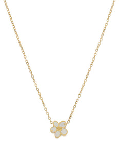 Collar NUVI Flor Esmalte Blanco