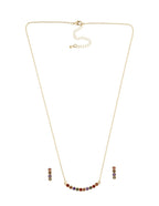 Collar y Aretes Chapa Cristales Multicolor Dorado