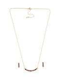 Collar y Aretes Chapa Cristales Multicolor Dorado