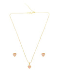 Collar y Aretes Corazon rosita