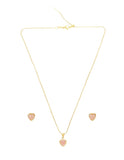 Collar y Aretes Corazon rosita