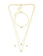 Collar, Aretes y Pulsera Estrella mini